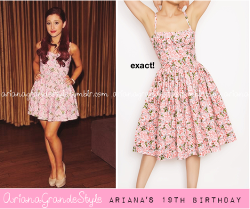 *Requested* Ari&#8217;s 19th birthday dress. Exact Paris Dress in Pink Blossom from Bernie Dexter. *I kinda got a feeling that Ari&#8217;s was custom made, but it looks exactly like the Bernie Dexter one, except hers is shorter, but oh well. picture credit x