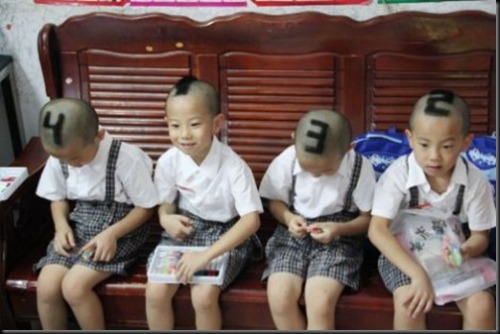 (via Fabulous Numbering Quadruplets Haircuts Shenzhen in China To Identify Them « Amazing World Pictures)