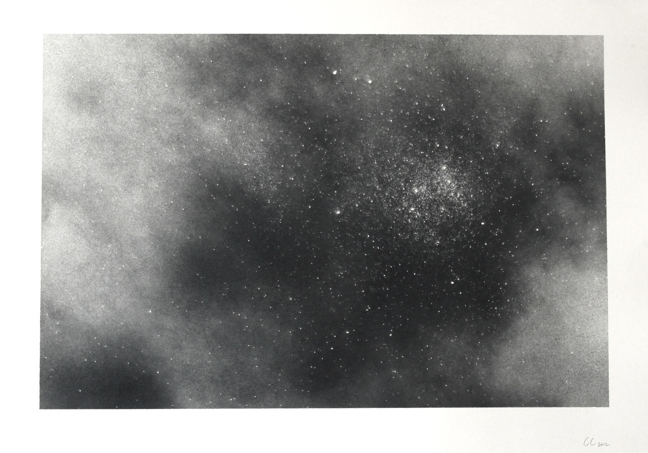 Matière sombre / Dark Matter Mixed media on paper. 50x70&#160;cm.