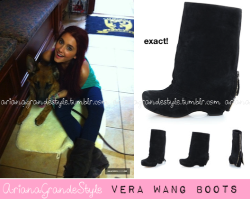 Ariana spotted in a older picture, wearing: Exact Joey Suede Knee Boot by Vera Wang Lavender. Buy HERE at Ebay. 