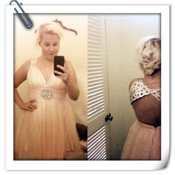 Tried on my first homecoming dress today. (Taken with Instagram)