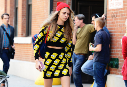 what-do-i-wear:Cara Delavigne: Snapped by Tommy Ton during NYFW 2013 ...