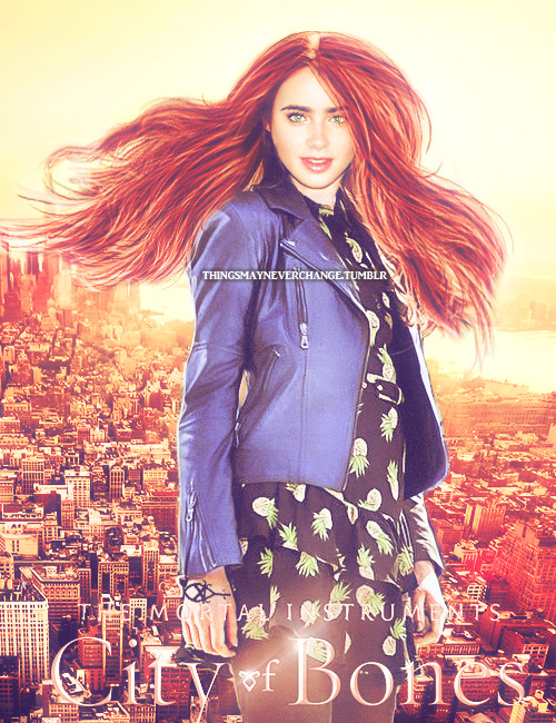 thingsmayneverchange:

4. Clary Fray
TMI Character posters(fan-made):1.Magnus Bane 2.Isabelle Lightwood  3. Jace Lightwood 
