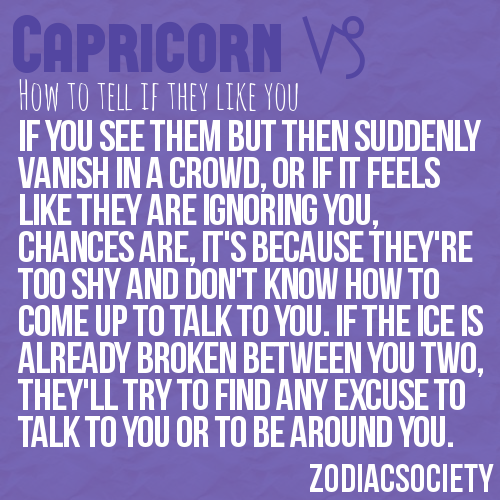 How do you tell if a Capricorn male likes you?