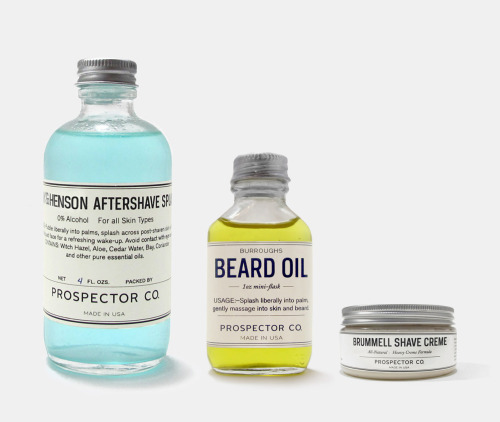 Grooming - Prospector Co.<br /><br />
&#8220;Beard gone wild&#8221;&#160;? Then fight back with fine grooming products from Prospector Co. The brand from Savannah - Georgia develops beauty products for grownups made from all natural ingredients, making yourself even more irresistible.
