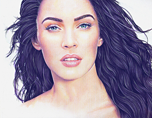 

An extraordinary piece of Megan Fox work, created by this overwhelmingly talented artist, here. Seriously I&#8217;m just dumbfounded right now.

