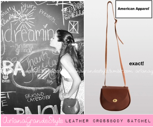 Ariana spotted in this instagram picture wearing: Exact Leather Cross Body Satchel from AA.