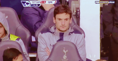 tumblr maup7loDOY1rzearvo1 500 GIFs: Hugo Lloris looking pissed off during Tottenham v QPR