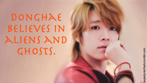 &#8220;Donghae believes in aliens and ghosts.&#8221;