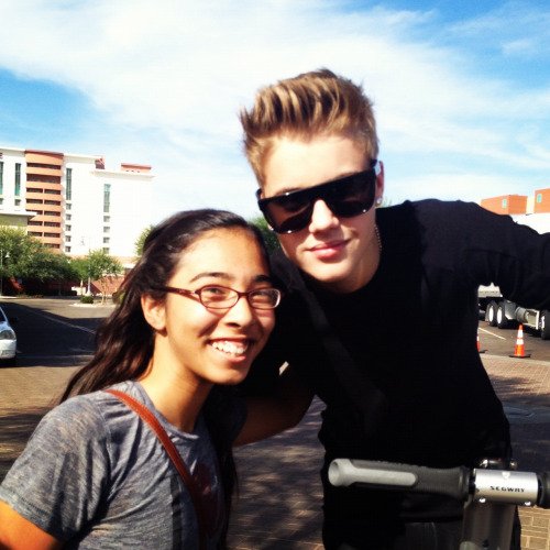 Justin and a fan today