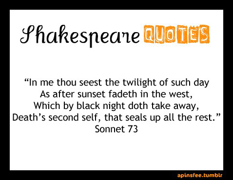 Line By Line Analysis Of Sonnet 73 By Shakespeare