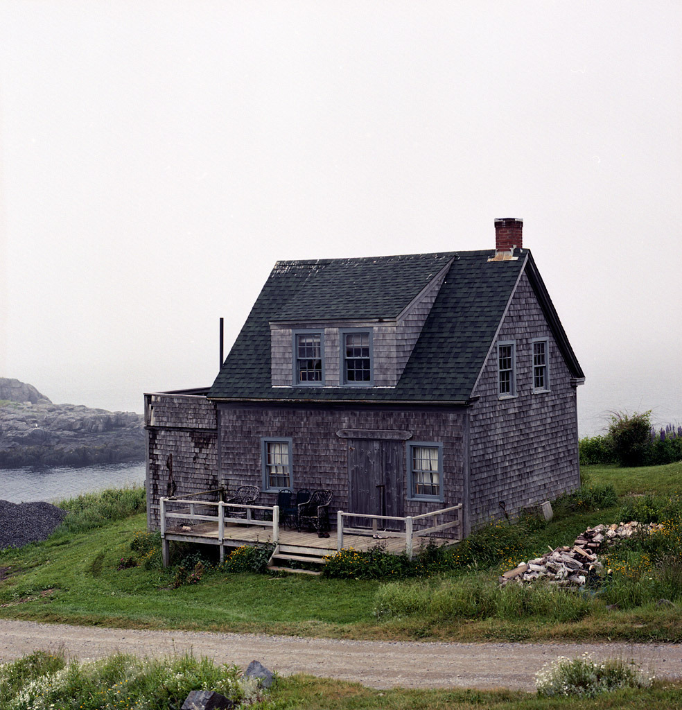 Shingled cottage on Monhegan Island, 12 miles off the coast of Maine. 
Submitted by Jonathan Levitt.
More of his excellent photography here.
