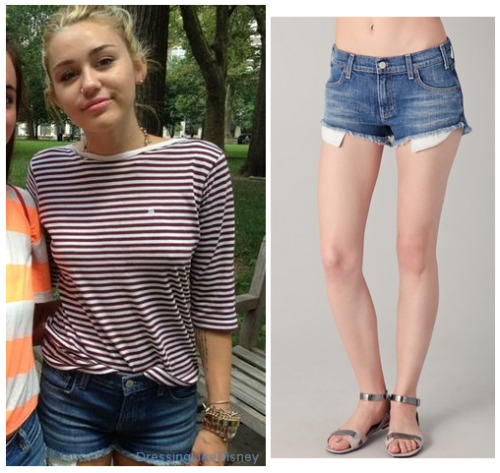 Miley Cyrus wears this Textile Elizabeth and James Dixon Jean Shorts   You can buy them HERE for $85