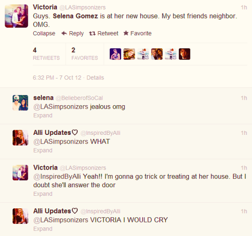 &#8220;@LASimpsonizers: Guys. Selena Gomez is at her new house. My best friends neighbor. OMG.&#8221;