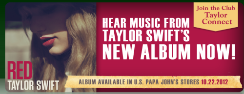 wegotbillstopay:

So Papa John’s is really going to sell Taylor’s new album. So random but so cool!