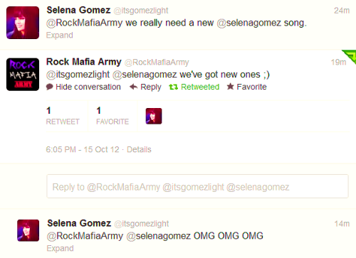 
Rock Mafia Army confirming that there is in fact new songs by Selena!
