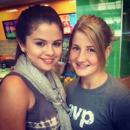 Selena and a fan today.