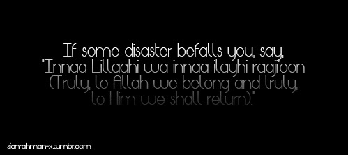 If some disaster befalls