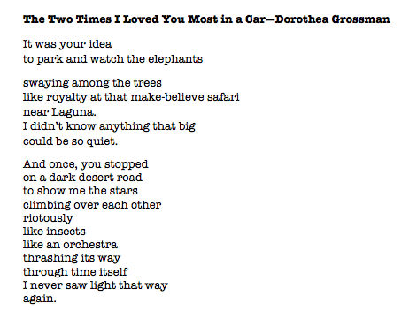 Createlove Picture on Love Poem   Dorothea Grossman   Poetry