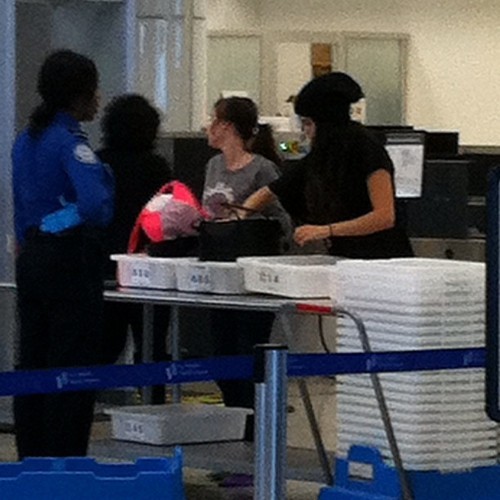 Selena at LAX airport