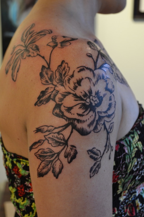 tattoos tattoo flower tattoo shoulder tattoo caryl ...
