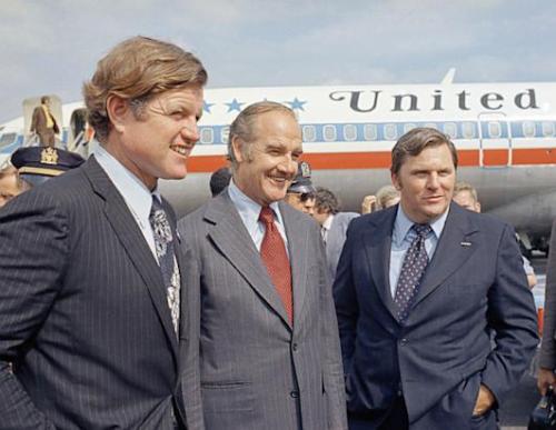 George McGovern poses with Ted Kennedy