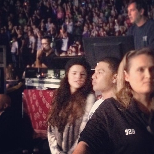 Selena and Alfredo at Justin&#8217;s concert in Minneapolis