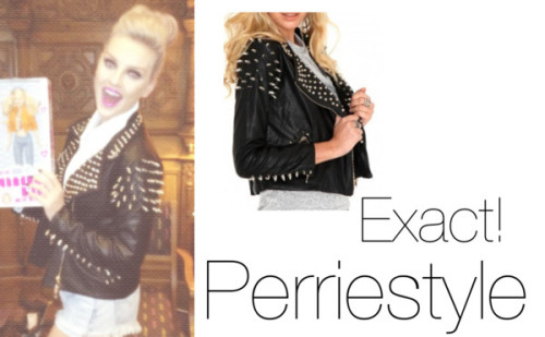 Perrie posted a Photo on Twitter very Excited for her new dol.
Exact Studded jacket, $115
Alison xx
