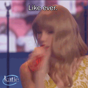 Taylor Swift sings the lyrics Like Ever, on Katie Couric's show.