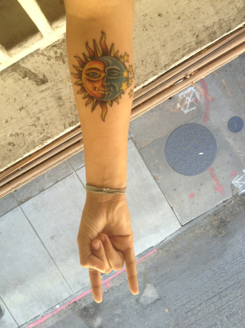 sun moon tattoo #tattoo #sun and moon #new orleans #NOLA #royal st #i ...