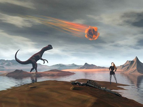 Extinção dos dinossauros (há 65 milhões de anos). Siga no Facebook.