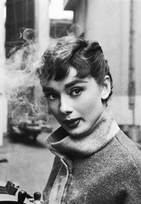 Black And White Vintage Classic Audrey Hepburn 1950s 50s Retro Old