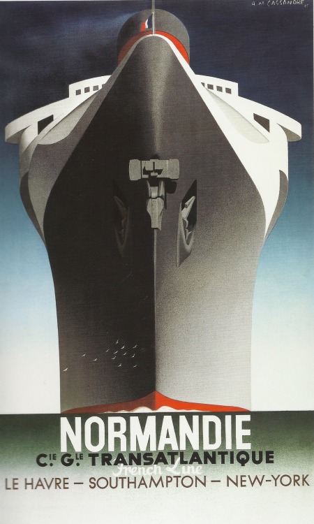 Poster pour le célèbre Normandie par A.M. Cassandre, 1935