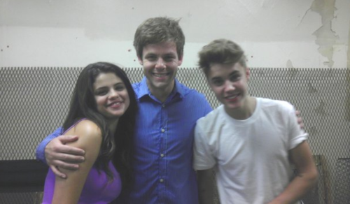 Selena and Justin with Lachlan Buchanan  