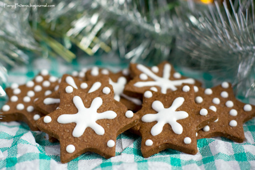 Christmas gingerbread cookies (by Fiery-Phoenix)