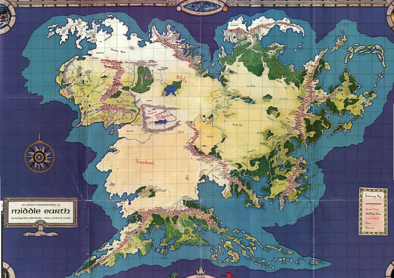 Map Of Middle Earth High Resolution posted by Sarah Simpson
