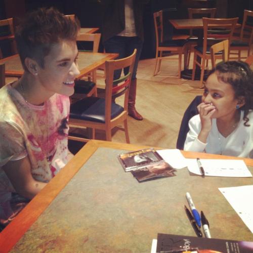 Justin with a little fan from October 10th!