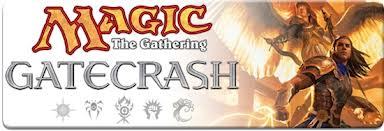 Gatecrash is the second set in the Return to Ravnica block. It is the 60th Magic: the Gathering expansion and will be released on February 1, 2013.Guild Prerelease Packs will again be used for Gatecrash Prerelease events. Players will choose one of five Guilds to champion, and receive a Guild Prerelease Pack to build their Prerelease deck. Each Guild Prerelease Pack contains:
• 5 Gatecrash booster packs (no Return to Ravnica™ boosters)• 1 Gatecrash Guild booster pack (15 Guild-aligned Gatecrash cards)• 1 Guild Prerelease participation promo card – players can use this in their Prerelease deck.• Achievement card• Spindown™ life counter• Guild symbol sticker• A letter from the Guildmaster