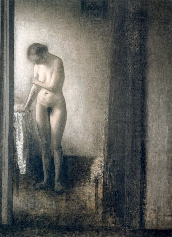 Vilhelm Hammershøi, Female Model, 1909