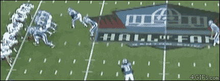 Fake punt and fake behind-the-back handoff for a touchdown