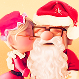 Carl and Ellie as Mr. and Mrs. Claus