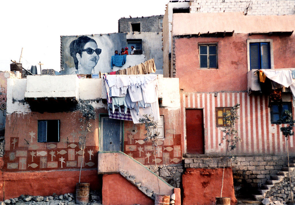 
Umm Kalthoum overlooking a Cairo slum, Egypt
