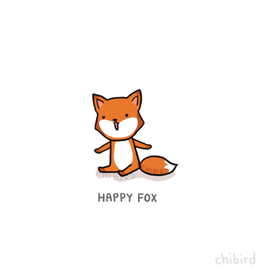 This fox is really happy and wants to share its happiness with you. :-)