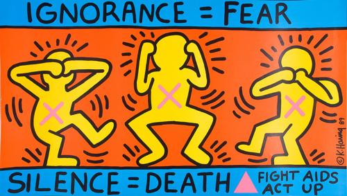 Keith Haring AIDS poster
