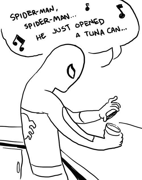 spider-man and tuna can