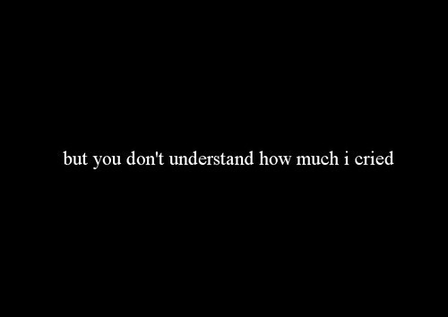 You'll never UNDERSTAND.