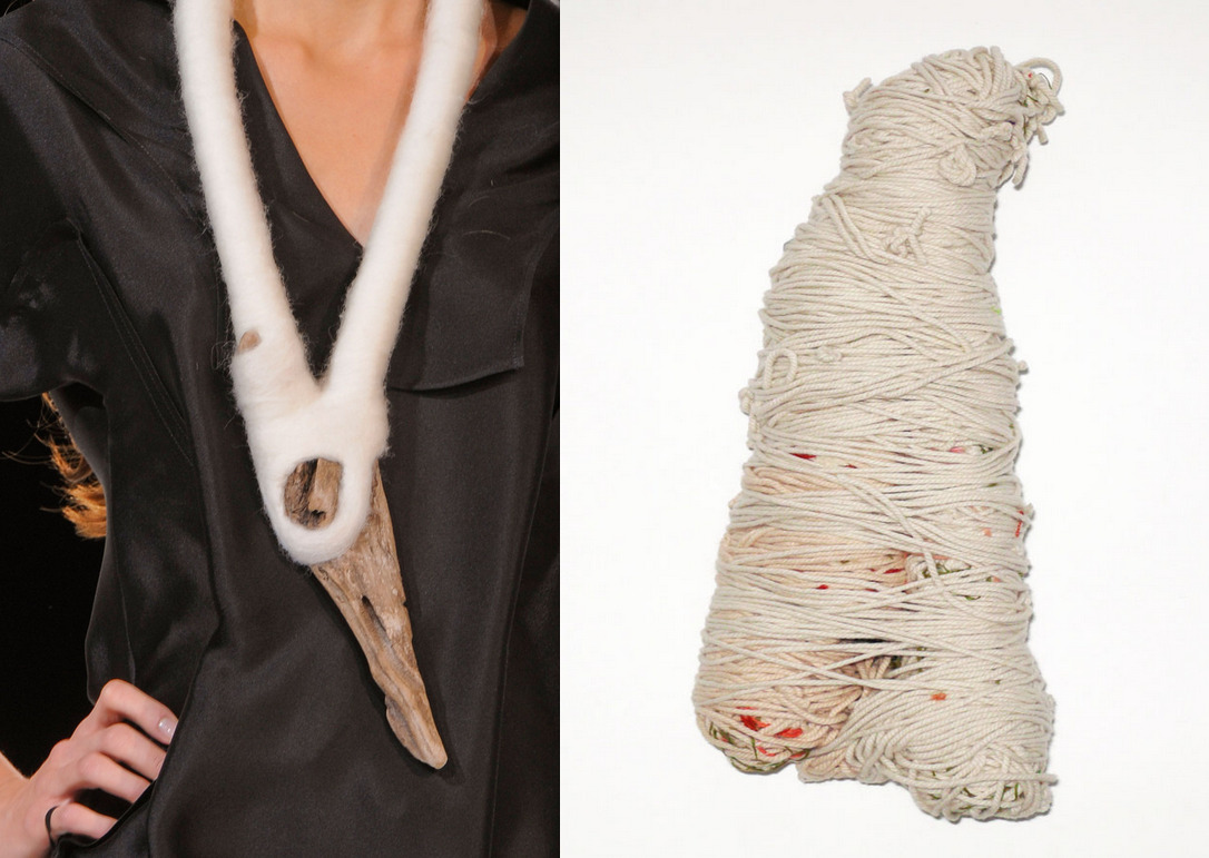 Yohji Yamamoto S/S 13 x Judith Scott’s yarn sculptures