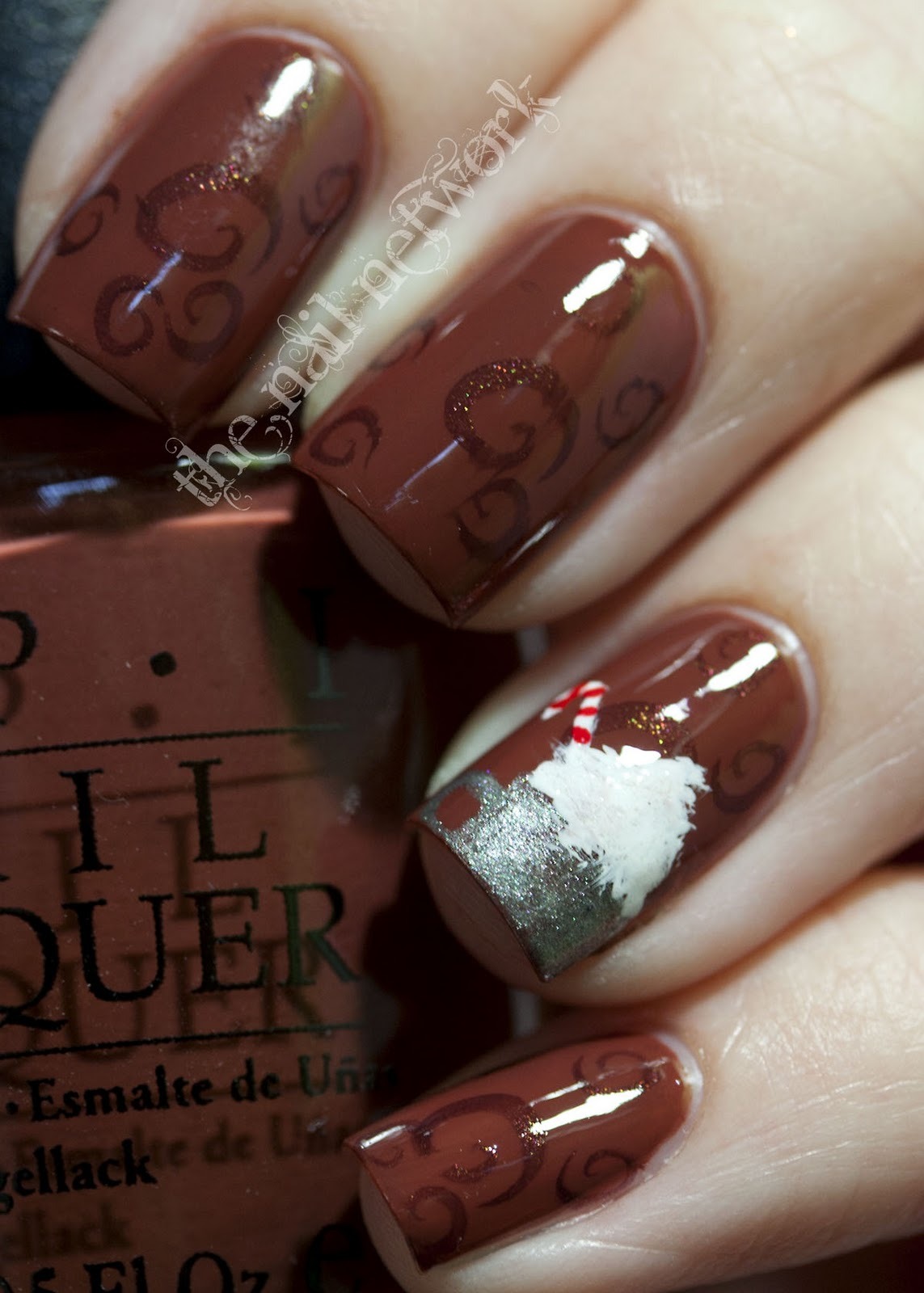 kasnailsandsuch:

Hot chocolate nails. Delicious!
