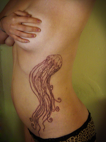 My jellyfish tattoo by Atom Black Rose Tattoo Tucson AZ I LOVE it