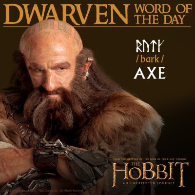 Dwarven word of the day: AxeMore Dwarven words here